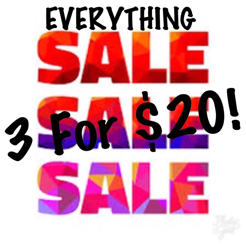 BUNDLE 3 ITEMS FOR $20!